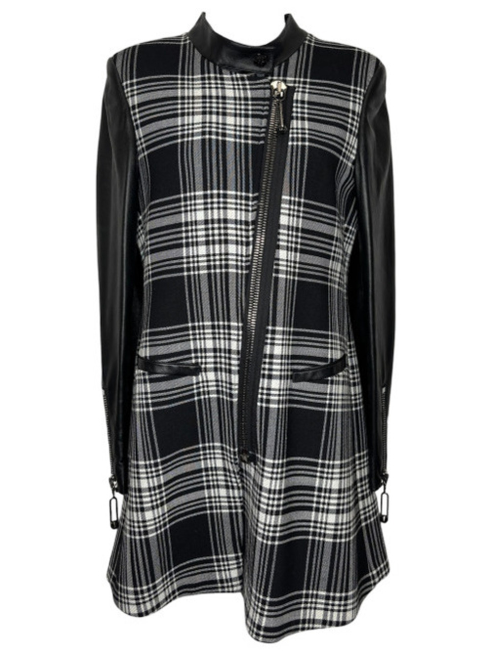 Philipp Plein Plaid Wool-Blend Coat